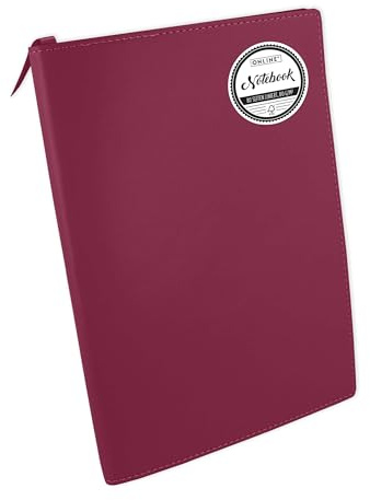 Online Notizbuch A5 mit Lesezeichen Berry – 80 linierte Seiten, 80 g/m² Papier – Elegantes Softcover Notebook für Schule, Büro & Studium – Schreibheft für Notizen, Ideen & Organisation