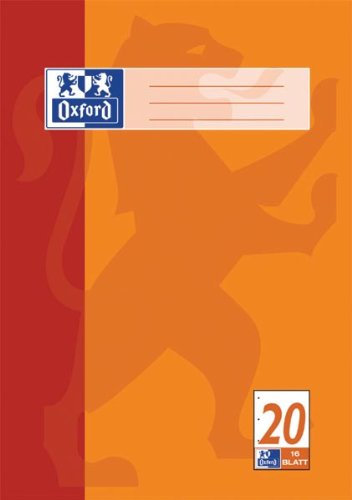 Briefblock-Schulblock A4 50Bl Lin20 blanko Oxford 4-fach gelocht 384405030 UND 100050354, Verpackungseinheit: 10 Stück [Office Product]