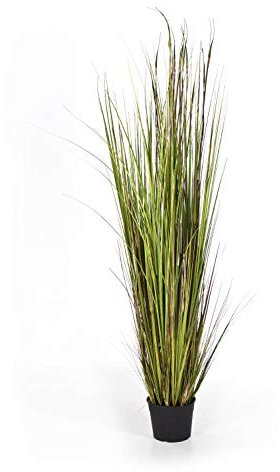 artplants.de Kunst Seychellengras SATRIO, 815 Halme, grün-gelb - braun, 150cm - Grasbüschel - Kunstpflanze