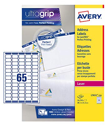 Avery Mini-Etiketten für Laserdrucker Vorteilspack weiß