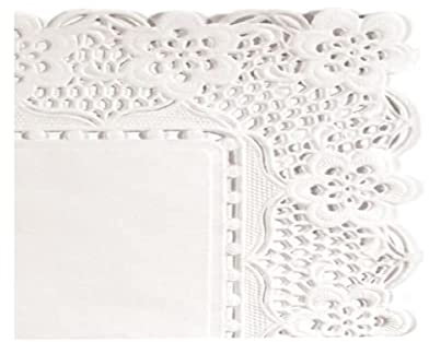 García de Pou 250 Unités - Dentelles Rectangulaires 54 g/m2, 30 x 18 cm Blanc Papier