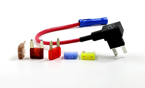 Lumision ADD Circuit Mini APM ATM Fusible Tap Add ON Double Circuit Adaptateur Terminal Auto Voiture + Fusibles 5, 7,5, 10, 15, 20 A