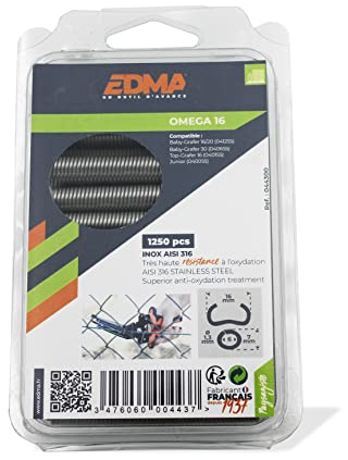 Omega 16 Zaunringe - Edelstahl Aisi 316-1250 Stück