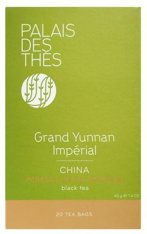 Palais des Thés, GRAND YUNNAN IMPÉRIAL, Thé Noir de Chine, Floral et Doux , Parfum Miellé, 20 Sachets Mousselines