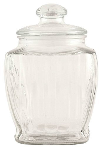 Clayre & Eef Vorratsglas Glas Topf mit Deckel Bonbonniere transparent 21 x 14 cm