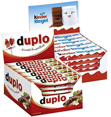 Duplo Fererro 40er (Inhalt: 40 x 1) und Kinder - Riegel 36 (Inhalt: 36 x 1)