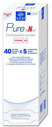 LCH Compresses Pure SN Non Tissé Stériles, Blanc, 1 Unité