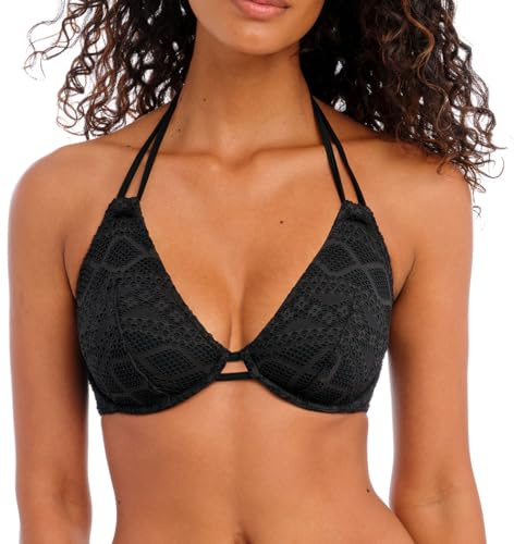 Freya dam Sundance halterneck bikinitopp med bygel bikini, svart, 75D