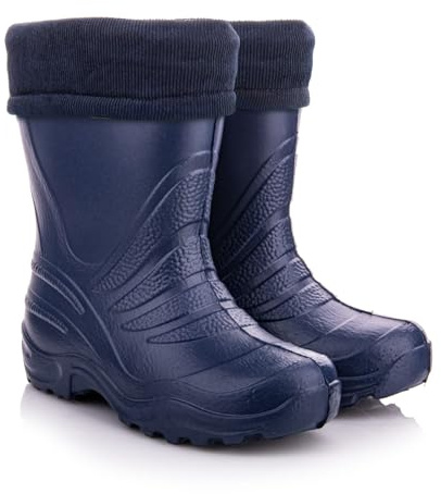 Lemigo Unisex Enfants Bottes en Caoutchouc EVA Doublées TERMIX (Bleu foncé, Système Taille Chaussures EU, Enfant de 2 à 5 ans, Numérique (intervalle), Moyen, 32, 33)