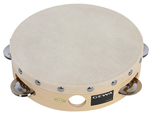 GEWA 841305 Traditionell Tambourin mit Schellen, 20,3 cm (8 Zoll) 8 Zoll Single