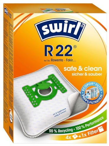 Swirl Staubsaugerbeutel R22 (F89) / R 22 MicroPor Plus AirSpace für Rowenta Staubsauger ZR76