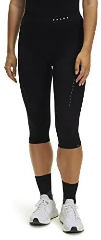 FALKE Damen Kompressionshose RU Impulse 3/4 W TI Funktionsmaterial mit Kompression 1 Stück, Schwarz (Black 3000), 01
