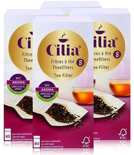 CILIA Teefilter 80 Stk. Grösse S ohne Halter verwendbar (4er Pack)