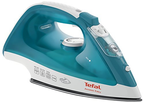 Tefal Easy Gliss FV1542E1 - Plancha de vapor 2100 W, golpe vapor 100 gr/min y vapor continuo de 25 gr/min con suela Ultragliss Diffusion cerámica con diseño muy ligero, fácil manejo