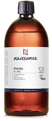 Naissance Hanföl (Nr. 206) - 900ml - Kaltgepresst Hanfsamenöl für Gesicht, Haut, Haare