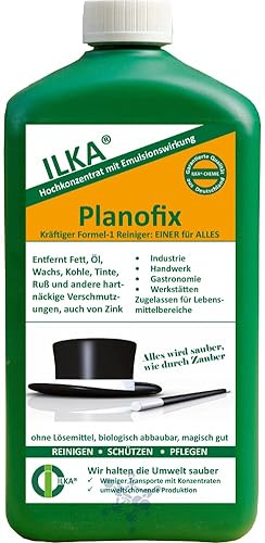 ILKA® - PLANOFIX Komplettreiniger Konz. | 30L | Universal reiniger Küchenreiniger (Zulassung Institut Fresenius), entfernt u.a. Fett, Öl, Wachs, Kohle, Kerosin, Ruß, Tinte - antistatisch