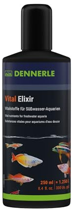 Dennerle Vital Elixir, 250 ml - Wasseraufbereiter mit wichtigen Vitaminen, Vitalstoffen und Spurenelementen, Schutz und Vitalität für Fische