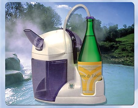 Inalatore Termale + 6 Bottiglie Acqua di Tabiano Sorgente Pergoli – Acqua Termale per Inalazioni – Bundle Cura Inalatori