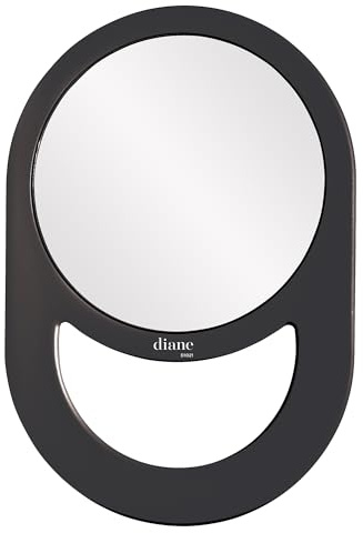 Diane Professional Quality Hand Mirror, Single Sided Hand Held Mirror, Lightweight Portable Mirror with Handle, Ideal for Makeup, Shaving, & Everyday Beauty, Compact Size for Travel – 7.5 Diameter