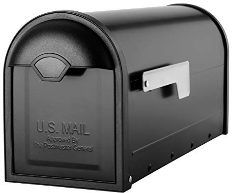 Arquitectura buzones 6 – 5/20 cm x 8 – 3/4-In Metal Negro Soporte de buzón