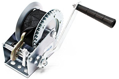 Wiltec Treuil à câble manuel de halage - en Acier galvanisé - Charge max. 550 kg - câble 7 m - Rapport de transmision 4,1:1 - avec Manivelle - pour Bateau Auto