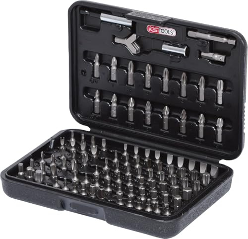 KS Tools 911.2026 Coffret de 100 Embouts de vissage | Coffret de 95 embouts, 1/4'' - 6,35 mm, outillage professionnel, chrome vanadium