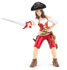 Papo - Realistische Piratin-Figur - 3 Jahre + - Kollektion Piraten - Kreativspiel Piratenabenteuer - Geschenkidee Spielzeug für Mädchen und Jungen