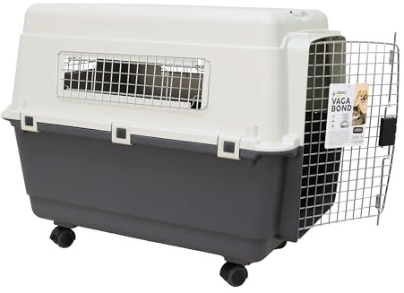 CROCI Transportbox Vagabond - Caisse de Transport Chat & Chien 81 X 56 X 59 cm - Cage Panier Transport pour Chiens & Chats de Petite ou Moyenne Taille avec Poignée et Fentes Latérales pour l'Aération