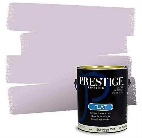 PRESTIGE Paints Exterior Paint and Primer In One, 1-Gallon, Flat, Comparable Match of Sherwin Williams* Enchant*