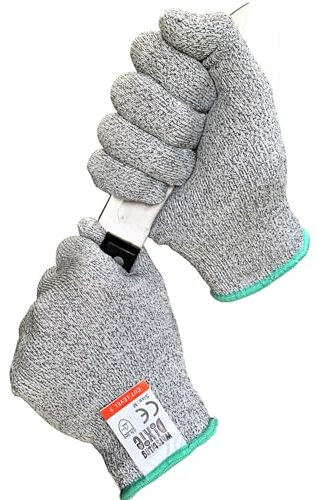 1 Pair of Whistling Dixie Cut Resistant Kitchen Gloves - Offering Level 5 Protection, Food Grade, EN 388 Certified. Size Large.