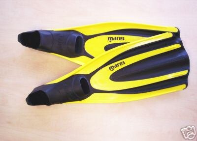 Mares Schwimmflosse Vollfußflossen 40/41 Gelb Tauchen