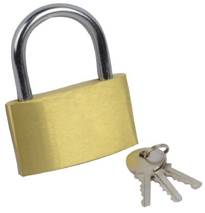 Brüder Mannesmann Messing-Vorhangschloss 30 mm, M 413-30