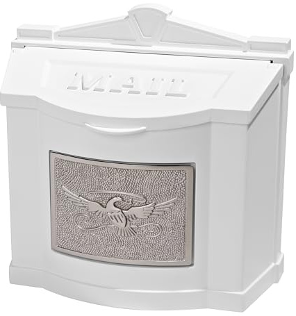Gaines - Wallmount - White with Satin Nickel Eagle