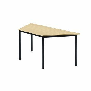 Besprechungstisch 1600x690mm Ahorn Fuß Vierkantrohr schwarz