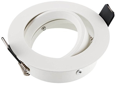 SEBSON Gehäuse für Einbaustrahler mit GU10 Fassung LED Halogen 230V - Schwenkbar, Lochdurchmesser 75mm (min. 73mm, max. 77mm) für Deckenbeleuchtung
