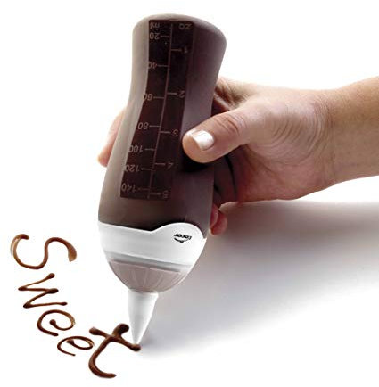 LACOR 64457 dekorieren Dosierflasche 6 Duse, Silikon, Brown, 6 x 6 x 18 cm