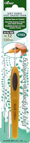 Clover CL1026 Häkelnadeln, Braun, 0.6mm