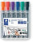 STAEDTLER Flipchart Marker Lumocolor, Keilspitze ca. 2,0 - 5,0 mm Linienbreite, lange Lebensdauer, nachfüllbar, geruchsarm, hohe Qualität Made in Germany, Set mit 6 Farben, 356 B WP6, 1 Stück