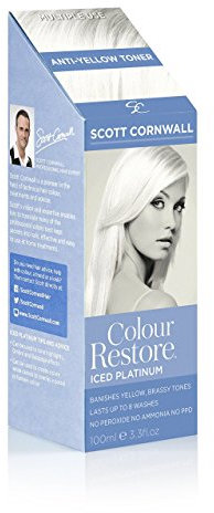 Scott Cornwall Colour Restore Iced Platinum Anti Yellow Hair Toner - Multiple Use -100ml