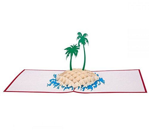 Einsame Insel - 3D Karte/Pop-Up Karte - Gutschein für eine Reise/Urlaub