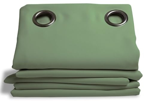 Moondream LumenControl™ Verdunkelungsvorhang | Licht+Sonnenschutz | EU Herstellung | Ösen | Grün MC06 | 140B x 260H cm