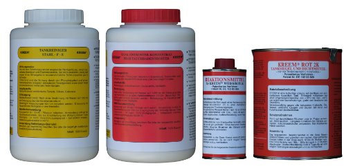 KREEM ROT 2K Tanksiegel-Komplettset 4R für Tanks bis 80 Liter 4-teilig