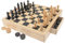 Teorema Giocattoli, scacchiera in legno portatile 3 in 1. Dama, Scacchi e Tria, giochi per bambini in legno. Cassetti estraibili, sono presenti pezzi di riserva.