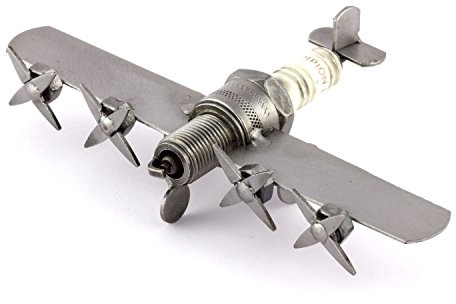 Steelman24 I Schraubenmännchen Flugzeug Mini B52 I Made in Germany I Handarbeit I Geschenkidee I Stahlfigur I Metallfigur I Metallmännchen