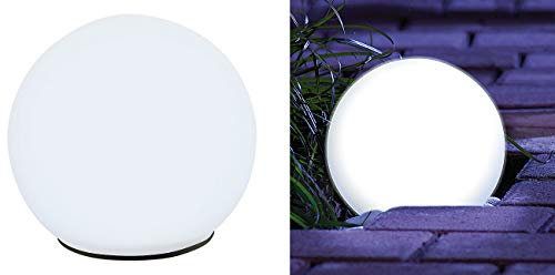 Lunartec Iluminación de Caminos - Llamaradas jardín: Bola de luz de Vidrio Solar, Leds Blancos, Sensor crepuscular (IP65, Esfera Solar, Llamaradas jardín, Luces solares Fuera)