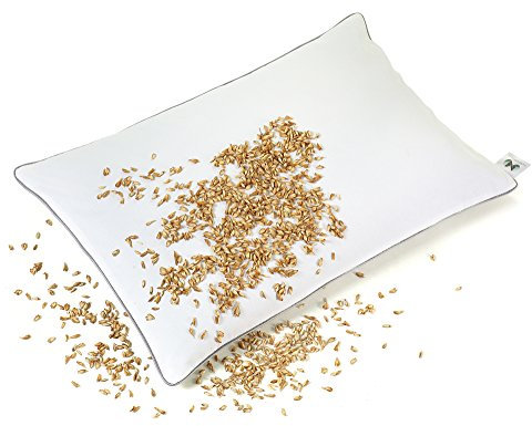 NATURECA Dinkelkissen 40x60 - Orthopädisches Nackenstützkissen gegen Nackenschmerzen, Kopfkissen für Seitenschläfer, Bezug aus 100% Baumwolle, mit Dinkelspelz-Füllung für erholsamen Schlaf