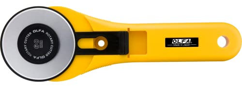 OLFA RTY-3/G - Cuter rotatif avec cuchilla circulaire de 60 mm, jaune