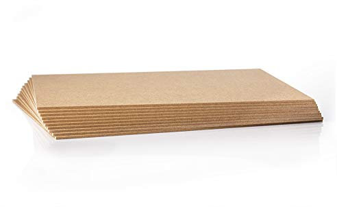 Bildershop-24 10 Stück MDF Platte - 2,5 mm - Holzzuschnitt in 50 X 60 cm - 500 X 600 mm