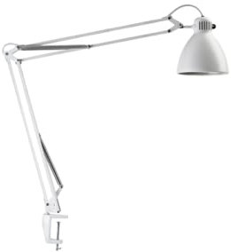 Luxo L-1024988 A, L-1 Tisch- und Arbeitsplatzleuchte, Aluminium, 11 W, E27, grau, 15 x 17 x 116 cm