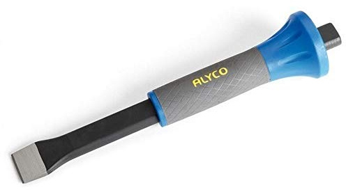 ALYCO 197473 - Cortafrios plano acero Cr-V cuerpo 23x13 punta 30 largo 350 mm con protector